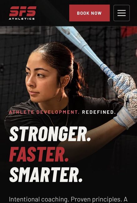 SFS Athletics website home screen on a phone